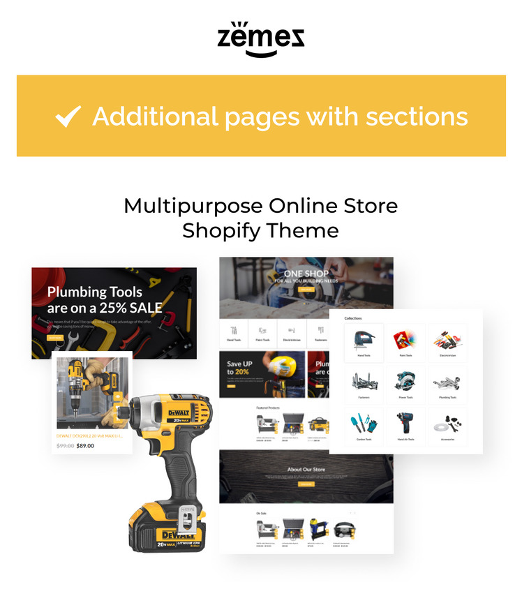 Power Tools Shopify Theme Construction #94397-1