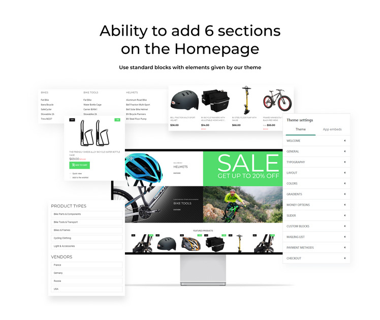 Cycling Responsive eCommerce Shopify Theme #62167-2