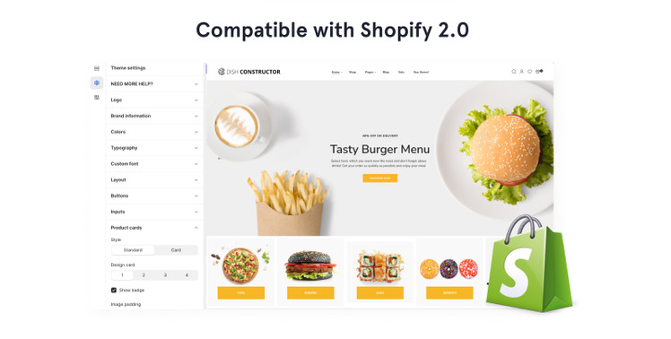 Dish Constructor Food Restaurant Responsive Online Store Shopify Theme #64928-2