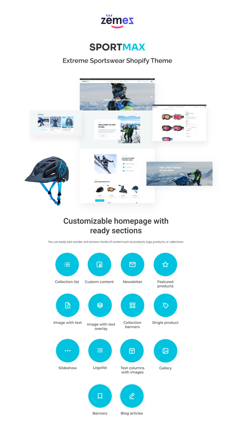 SportMax Responsive Extreme Sportswear Shopify Theme #186146-1