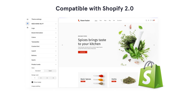 Flavor Fusion Responsive Spice Shop Online Store Shopify Theme #55213-2