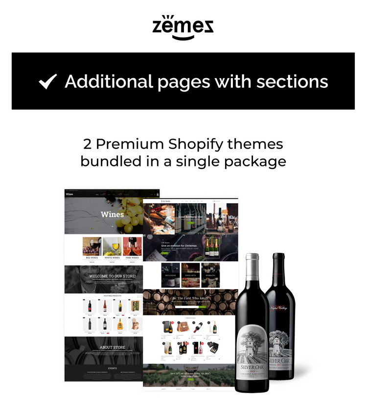 Wine and Beverages Themes Bundle Shopify Theme #94213-1