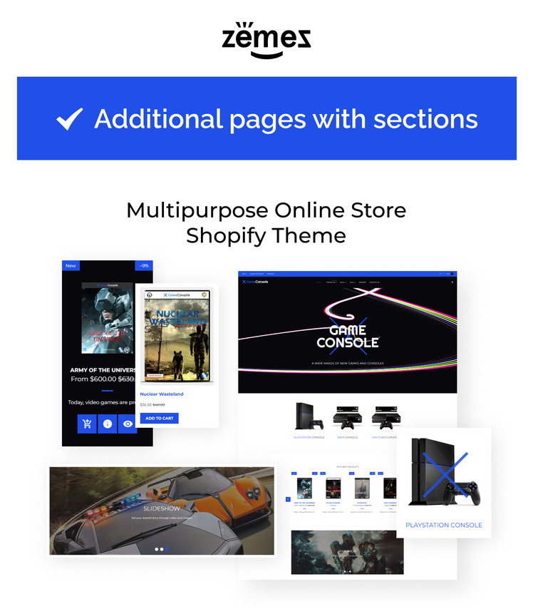 Game Console Bright Gaming Shopify Theme #68118-1