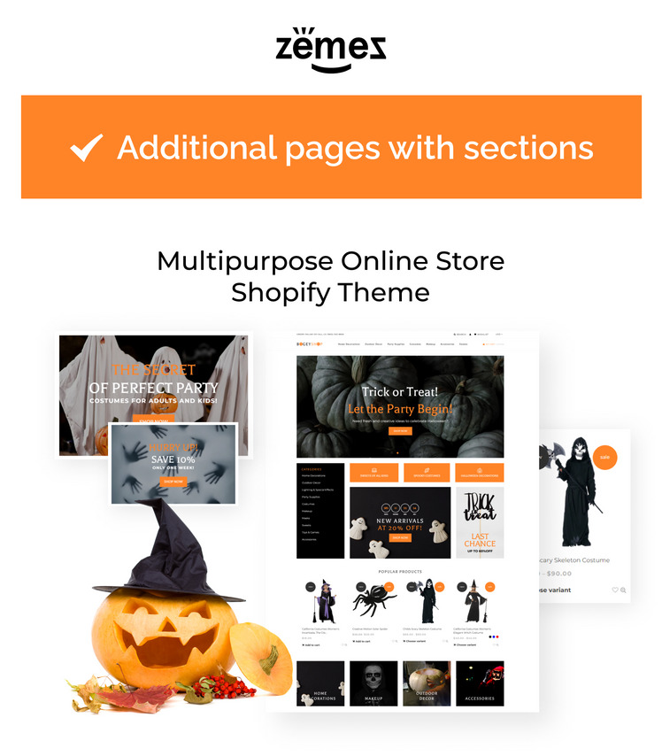 Bogey Shop Elegant Party Supplies Online Store Shopify Theme #71816-1