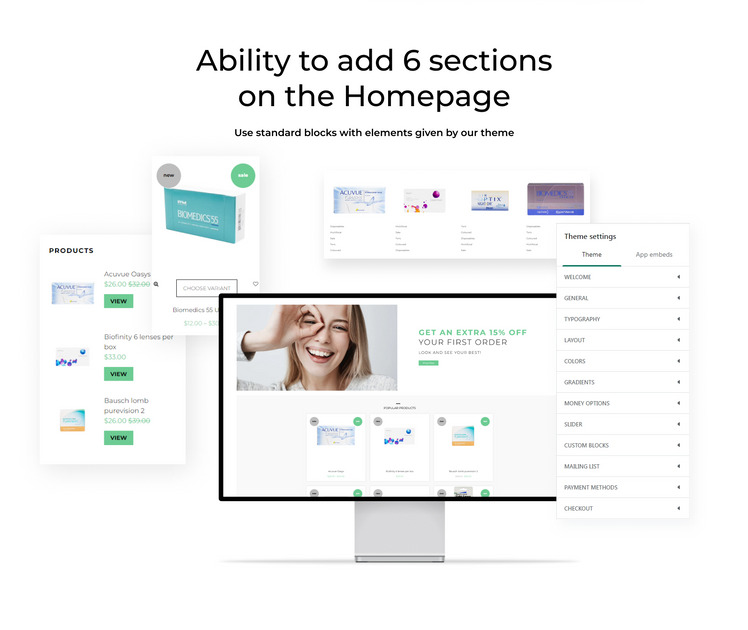 Contact Lenses Store Optometrist s Clean Shopify Theme #79097-2