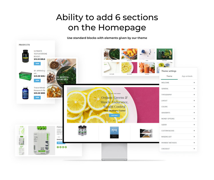 Green Life Nutrition Responsive Simple Shopify Theme #76188-2