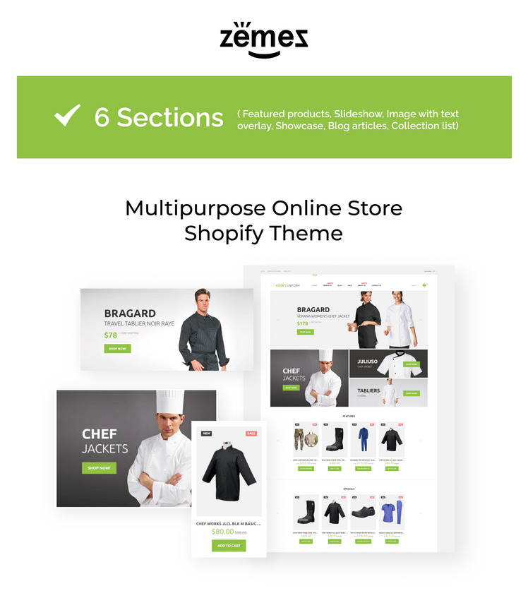 Uniform Store Responsive Shopify Theme #57606-1