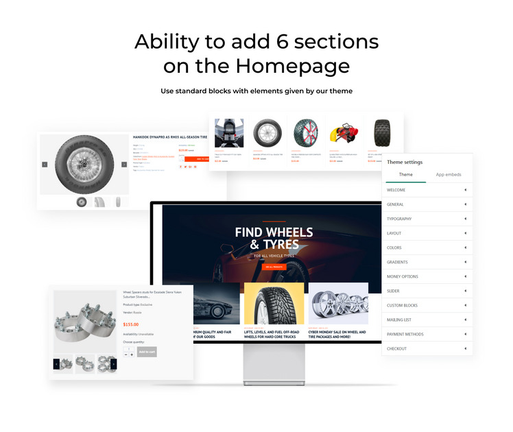Wheels Tires Responsive Shopify Theme #64055-2