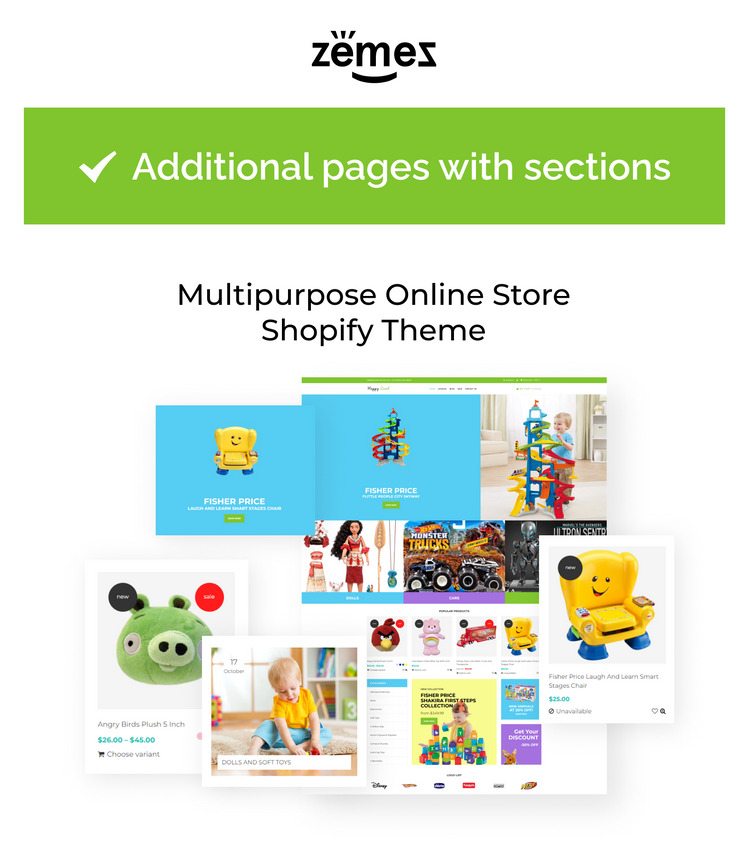 Happy Land Toy Store Shopify Theme #74125-1