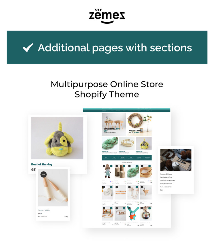 Craft Art Handmade Craft Store Shopify Theme #76656-1