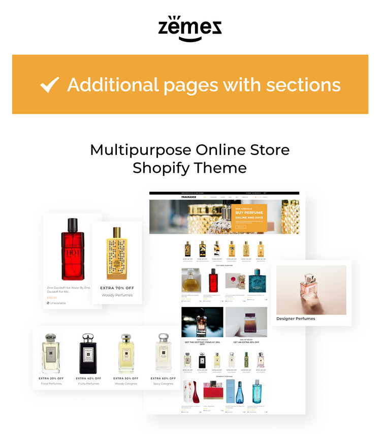 Fragrance Beauty Elegant Shopify Theme #77235-1