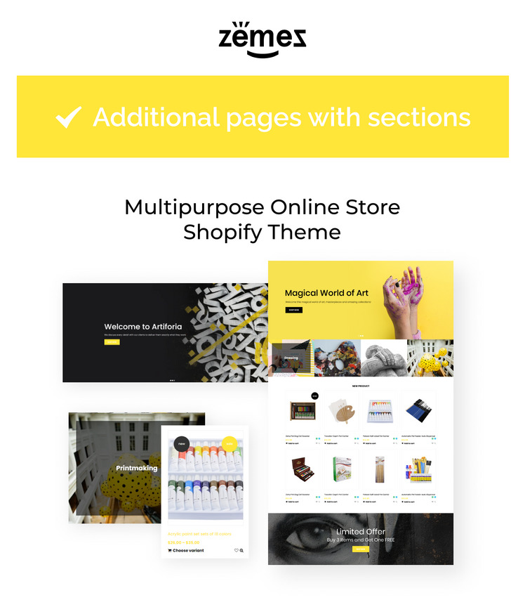 Artiforia Art Store Shopify Theme #73723-1