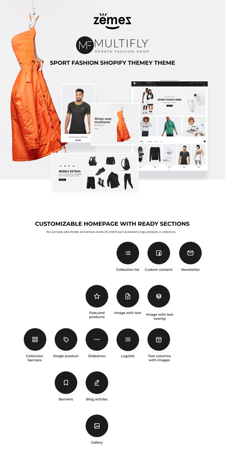 Multilfy Sports Fashion Store Shopify Theme #159172-1
