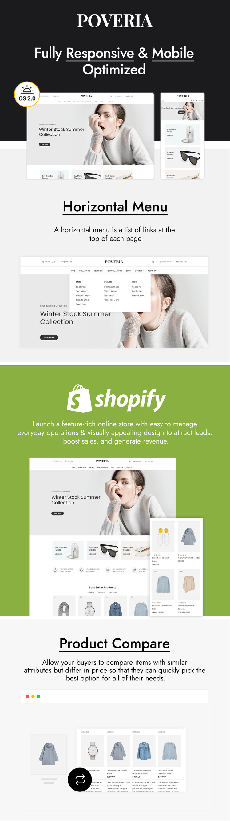 Poveria Fashion Store Shopify Theme #82543-1