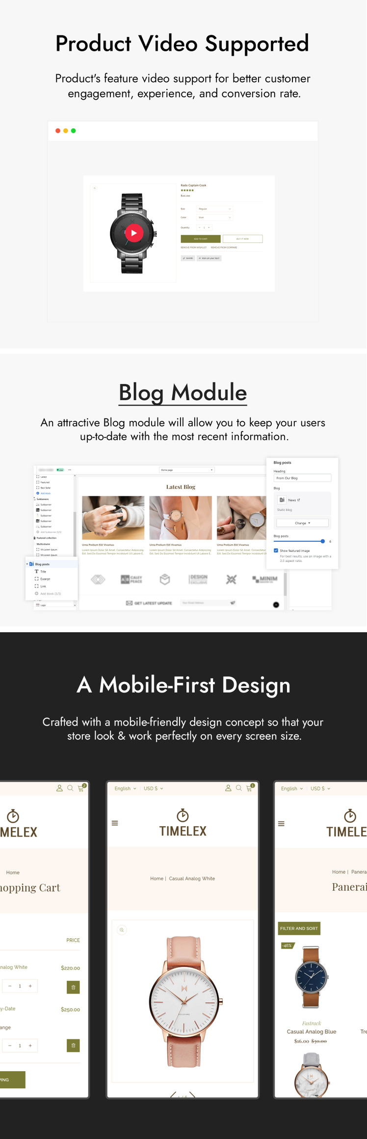 Timelex Watch Store Shopify Theme #218844-3