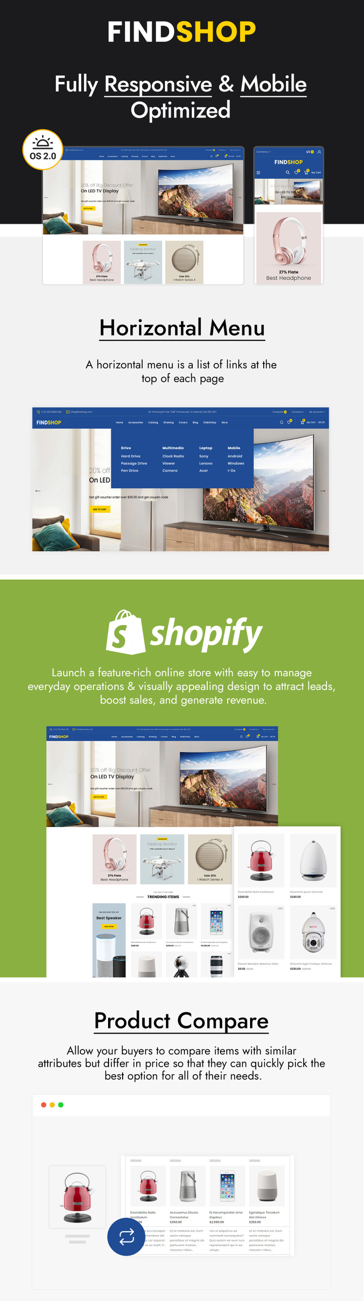 Findshop Sectioned Multipurpose Shopify Theme #82382-1