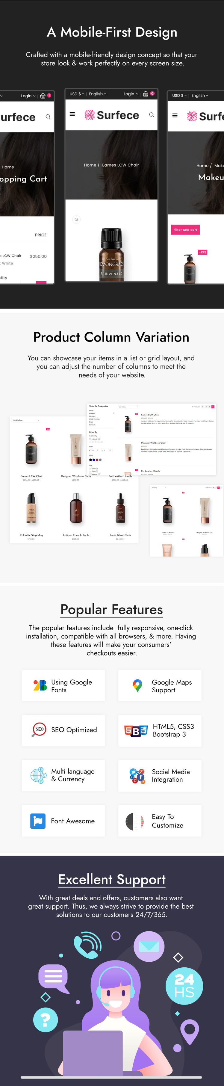 Surfece Beauty and Natural Cosmetics Store Shopify Theme #255626-3