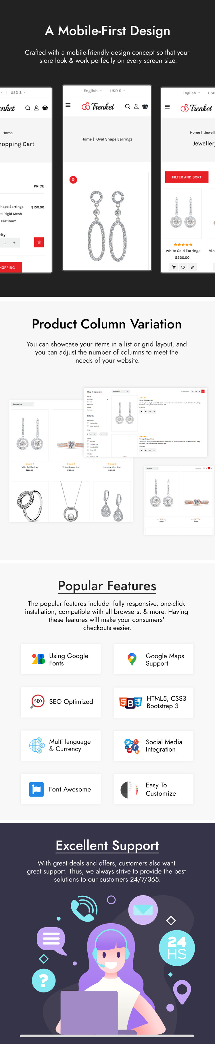 Trenket Jewelry and Fashion Accessories Store Shopify Theme #255627-3