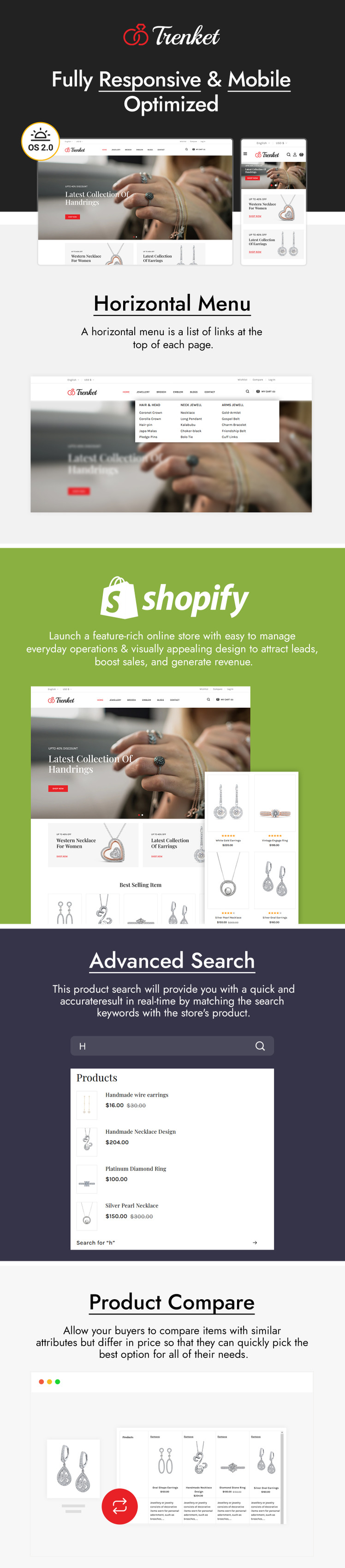 Trenket Jewelry and Fashion Accessories Store Shopify Theme #255627-1