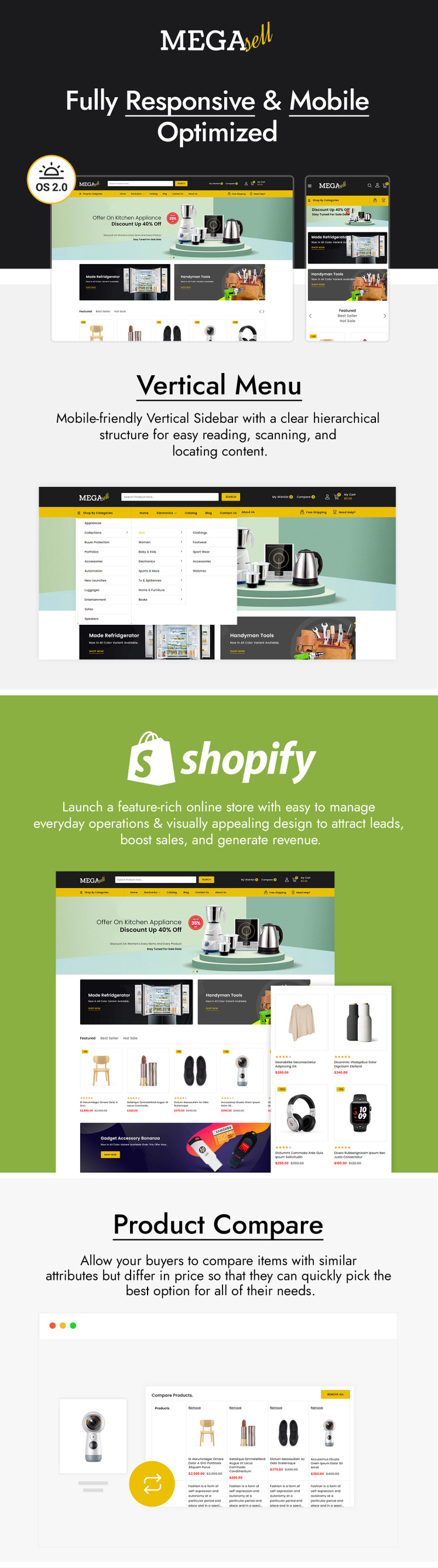 MegaSell Multipurpose Store Shopify Theme #86130-1