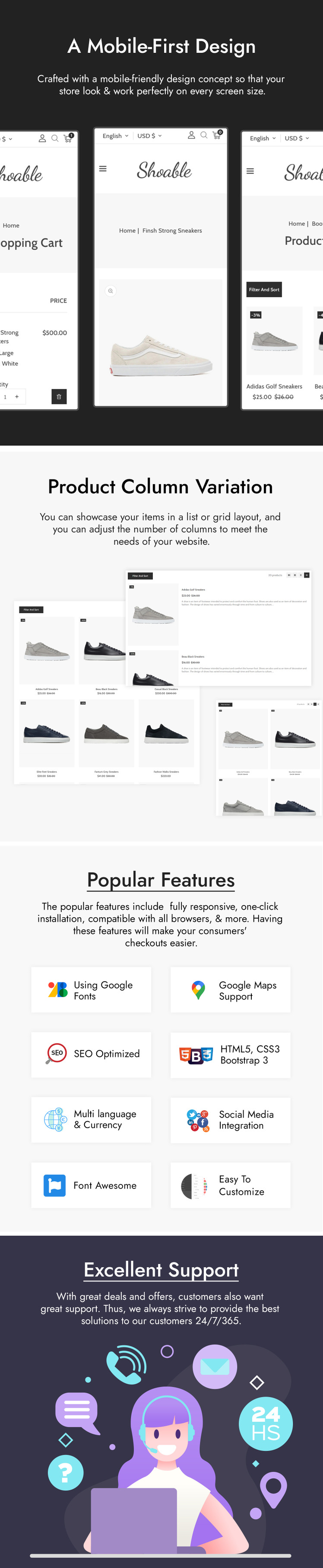 Shoable Multipurpose Fashion Shoes Store Shopify Theme #255625-3