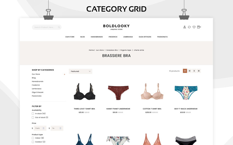 Boldlooky Lingerie Bikini Store Shopify Theme #246141