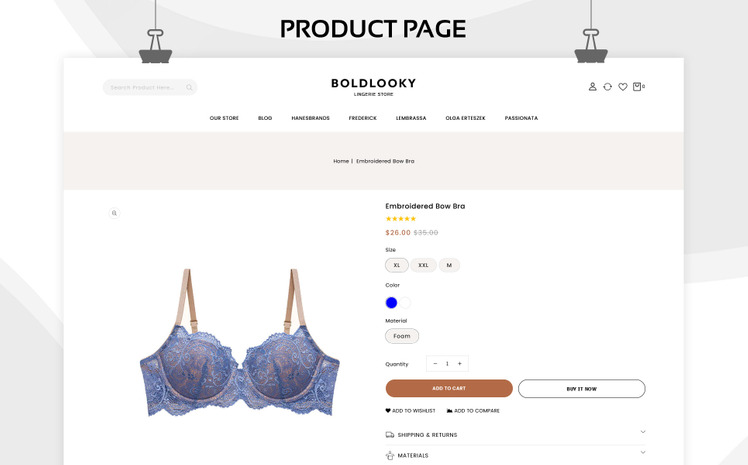 Boldlooky Lingerie Bikini Store Shopify Theme #246141