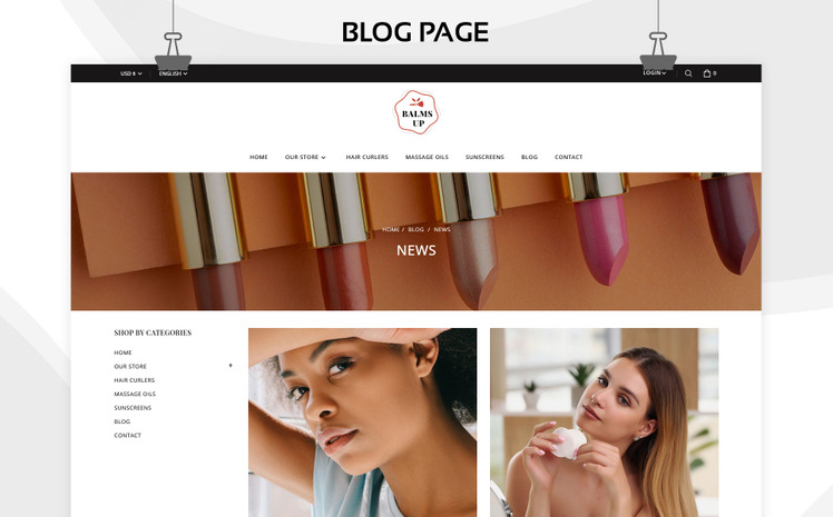 Balmsup Cosmetics Beauty Shopify Theme #244642