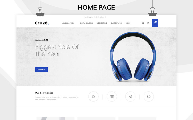 Craze The Multishop Responsive Premium Shopify Theme #83515