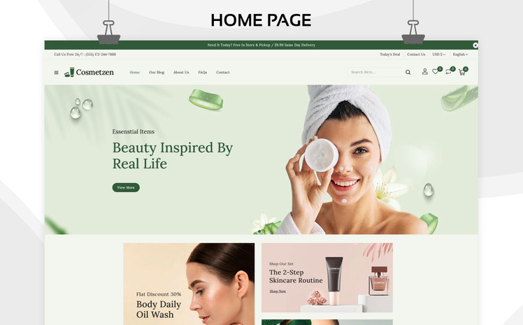 Cosmetzen Beauty Cosmetics Responsive Shopify Theme #247710