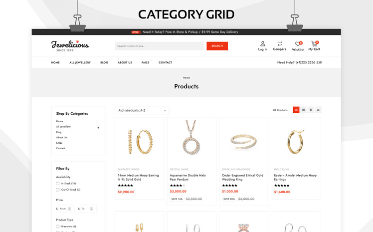 Jewelicious Modern jewelry Store Shopify Responsive Theme #260714