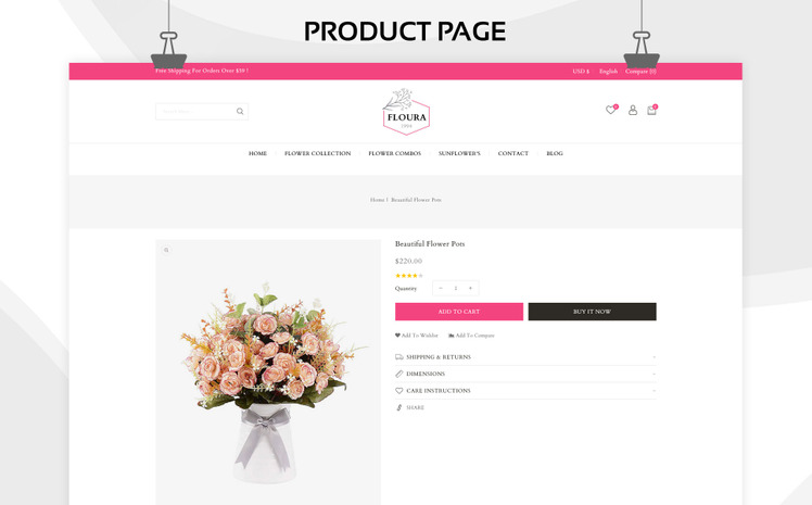 Flourastore Flower Shop Shopify Responsive Store #236363