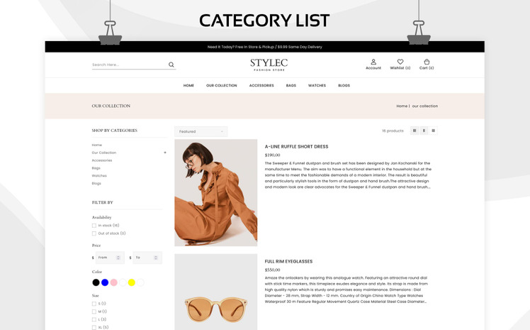 Stylec The Fashion Responsive Shopify Theme #238875