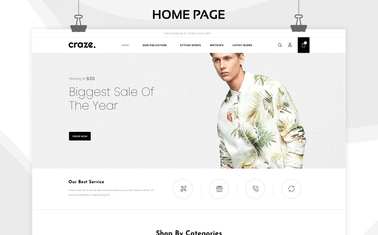Craze The Multishop Responsive Premium Shopify Theme #83515