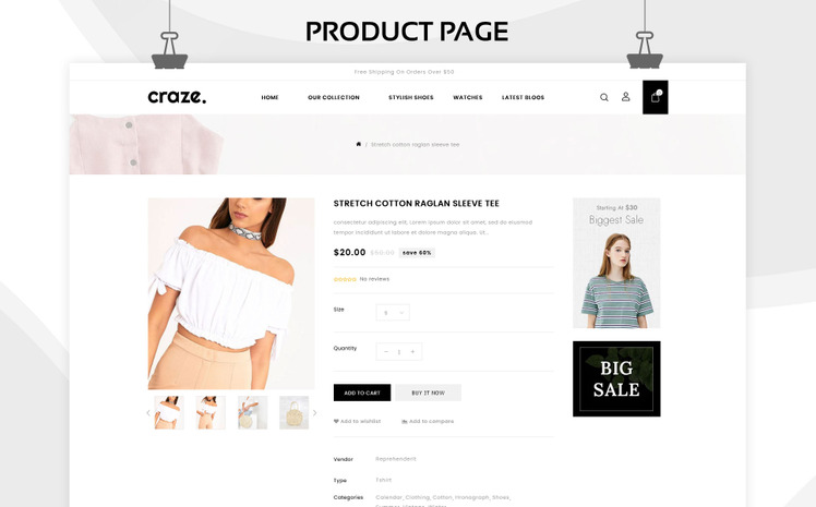 Craze The Multishop Responsive Premium Shopify Theme #83515