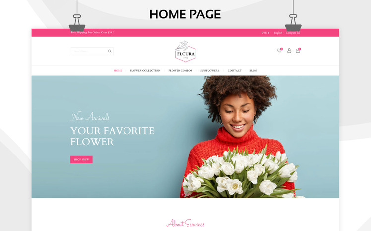 Flourastore Flower Shop Shopify Responsive Store #236363