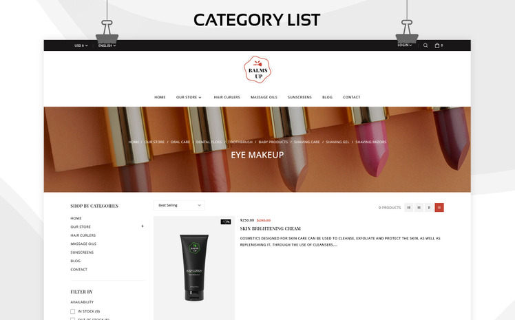 Balmsup Cosmetics Beauty Shopify Theme #244642