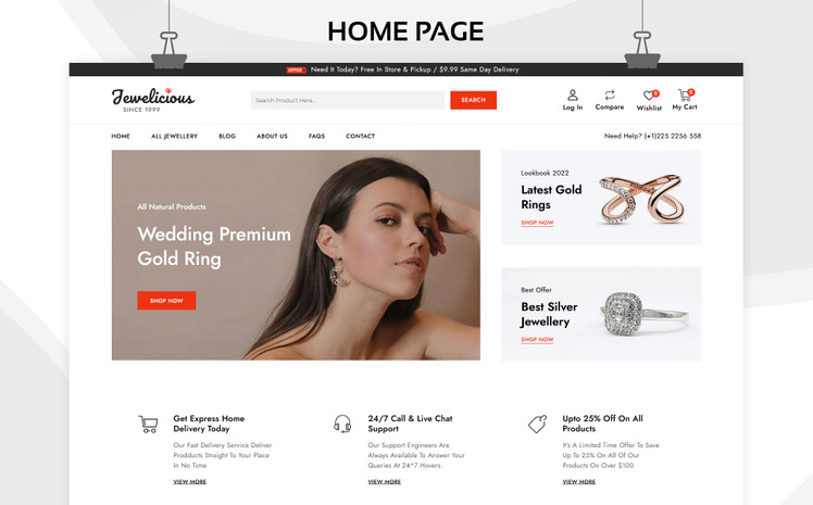Jewelicious Modern jewelry Store Shopify Responsive Theme #260714