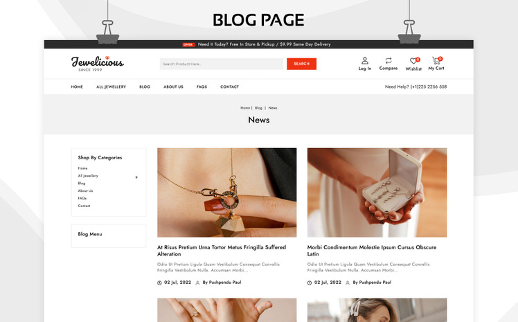 Jewelicious Modern jewelry Store Shopify Responsive Theme #260714