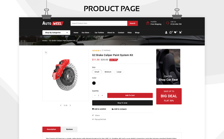 Autoweel Auto Parts Car Accessories Shopify Theme #243255