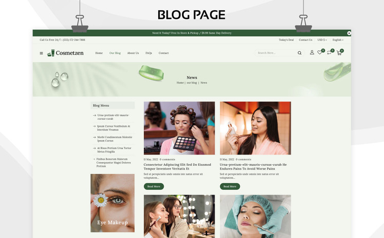 Cosmetzen Beauty Cosmetics Responsive Shopify Theme #247710