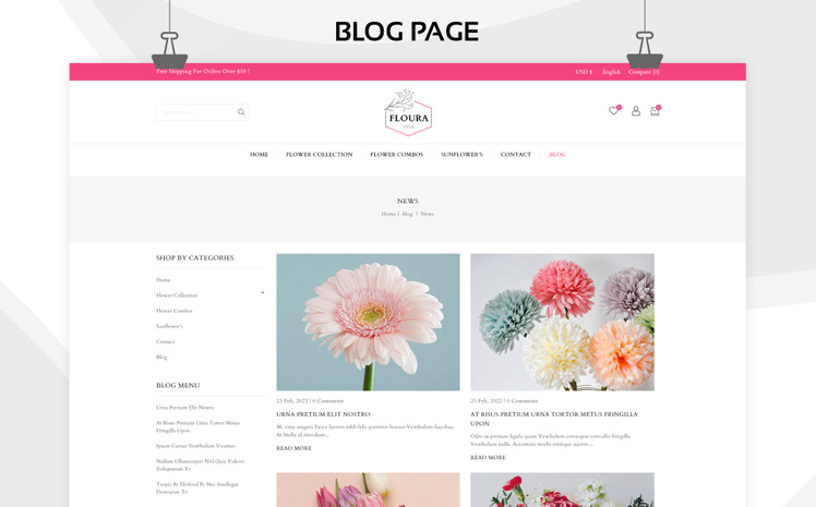 Flourastore Flower Shop Shopify Responsive Store #236363