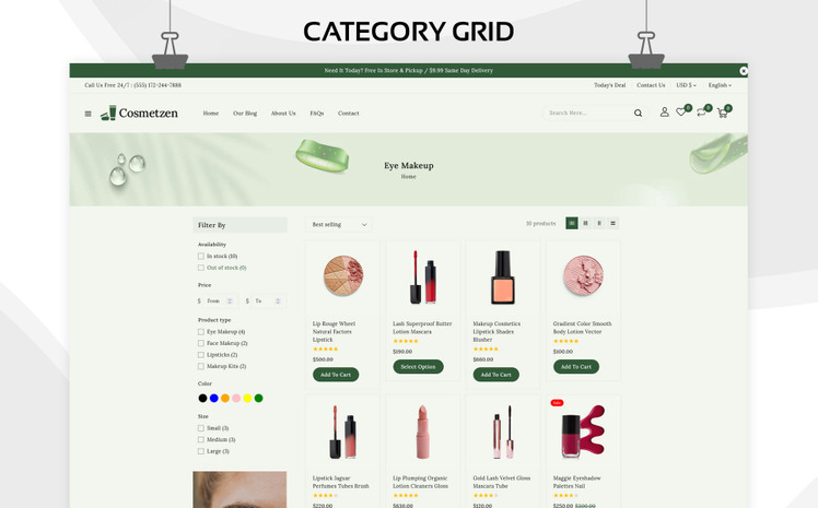 Cosmetzen Beauty Cosmetics Responsive Shopify Theme #247710