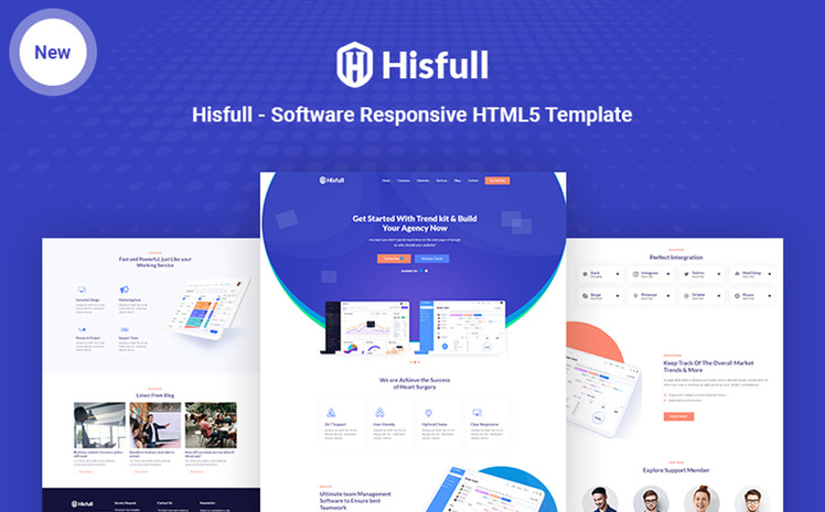 Hisfull - Software Responsive HTML Website Template #178470