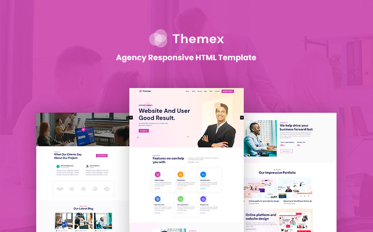 Themex - Agency HTML5 Responsive Website Template #162928