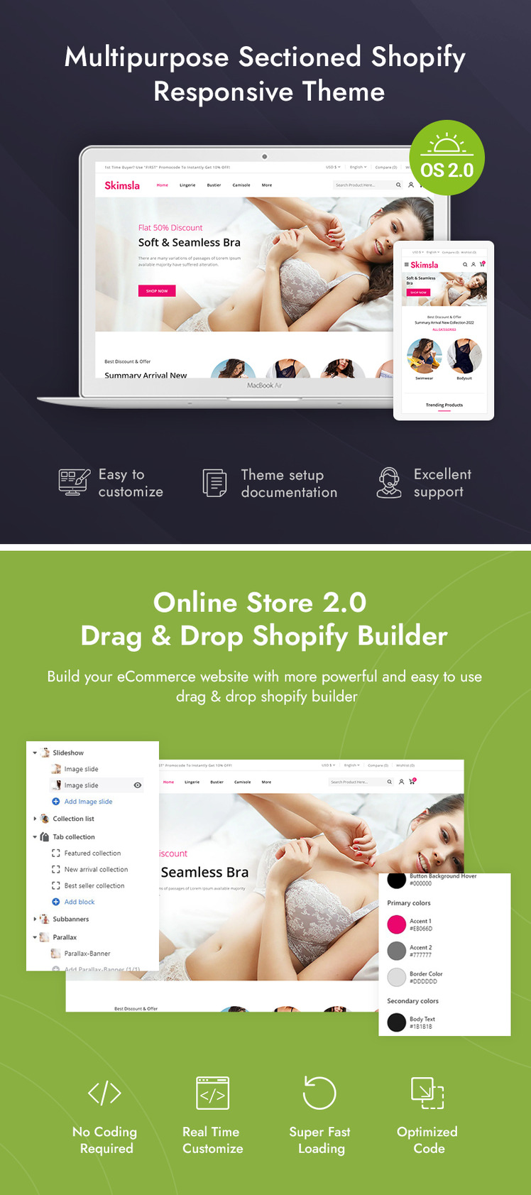Skimsla Lingerie Bikini Fashion Store Shopify Theme #234857-1