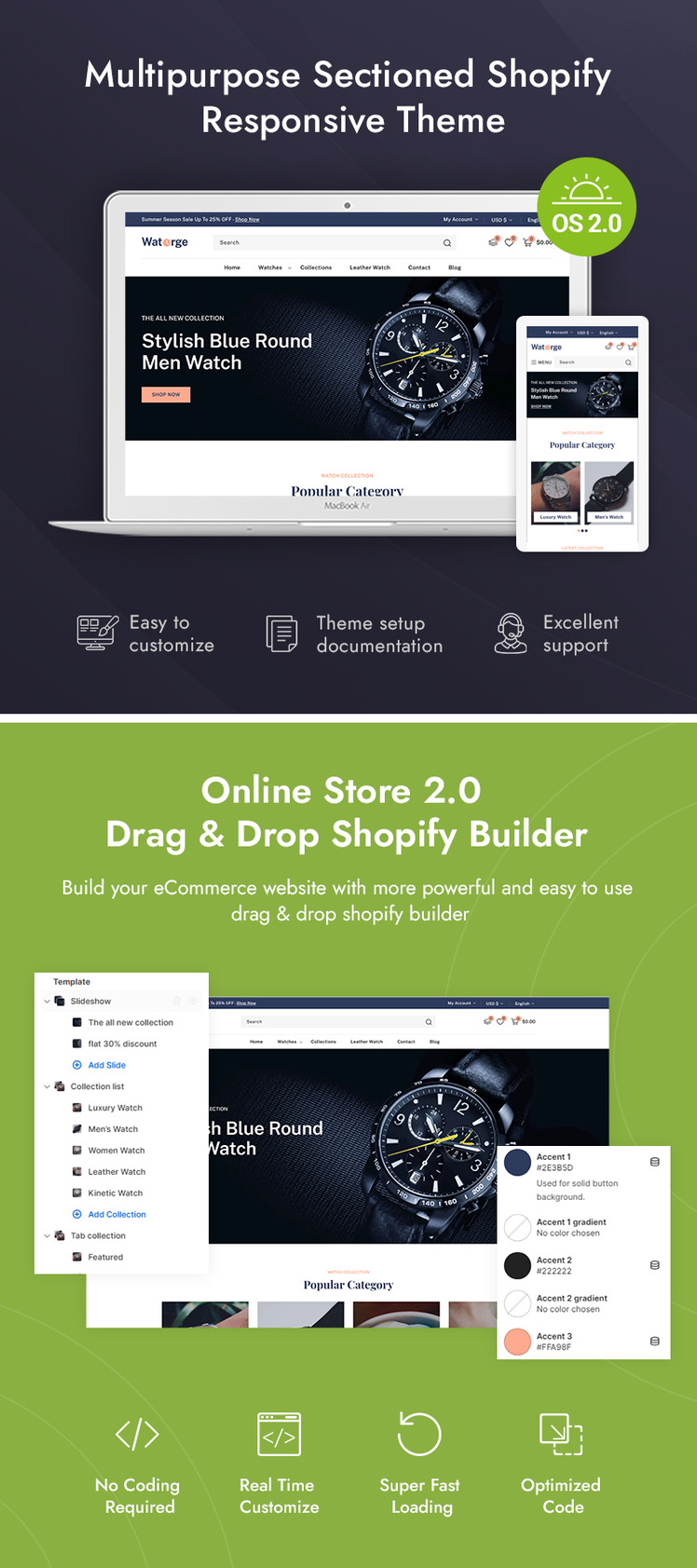 Watorge Luxury Watch Store Shopify Responsive Theme #379413-1