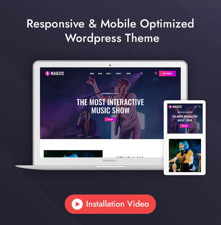 Mauzic Music Artist Elementor WordPress Theme #336730-1