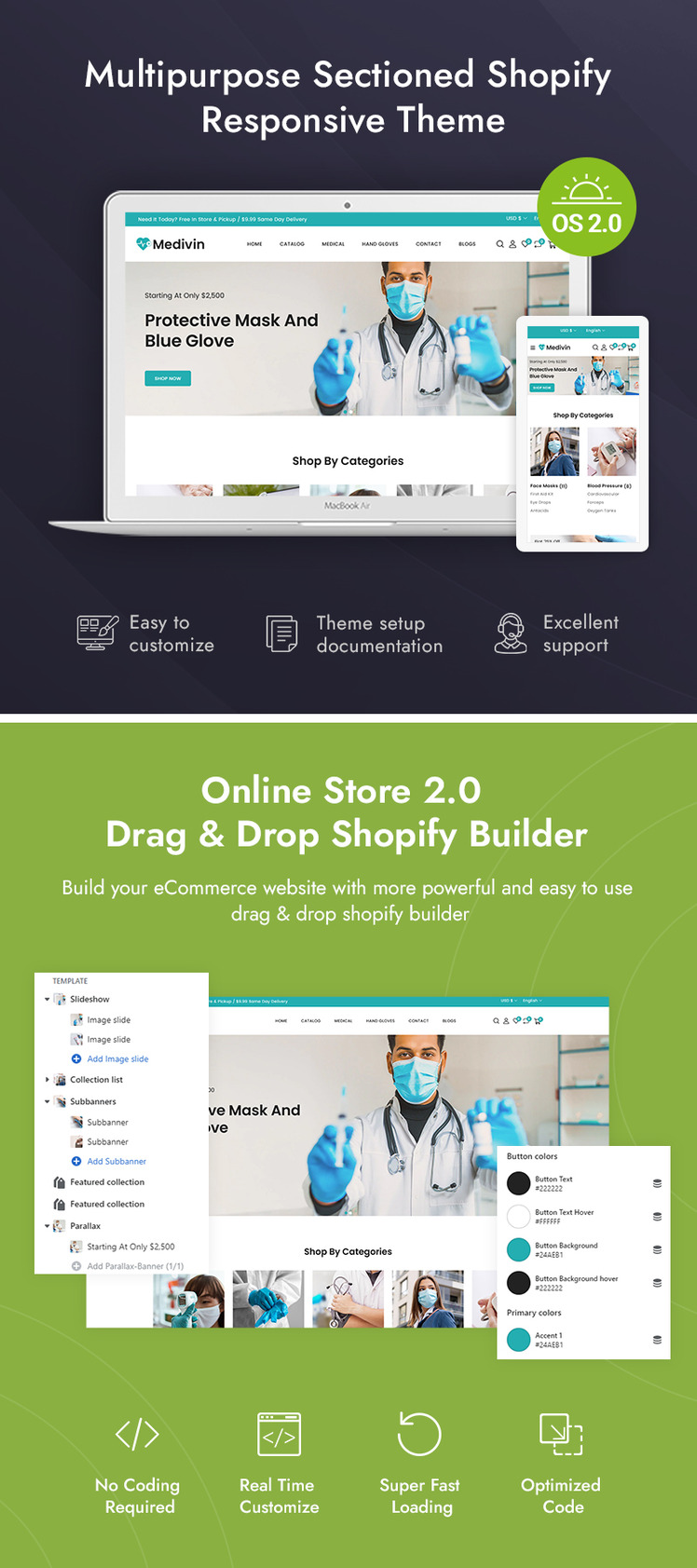 Medivin Medicine Medical Equipment Shopify Responsive Theme #326908-1