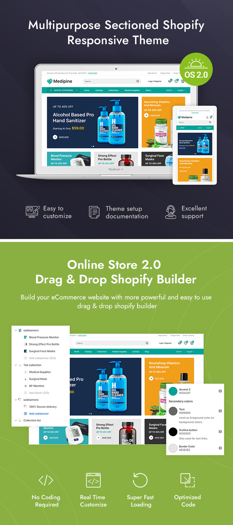 Medipine Medical Equipment Medicine Store Shopify Responsive Theme #370609-1
